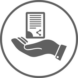 Document handover icon graphics Royalty Free Vector Image