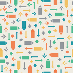 seamless geometric pattern with pointers arrows vector image