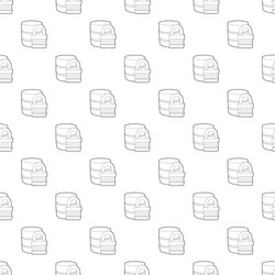 blocked database icon outline style vector image