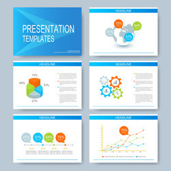 blue set of templates for multipurpose vector image