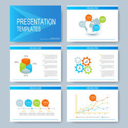 Blue set of templates for multipurpose vector