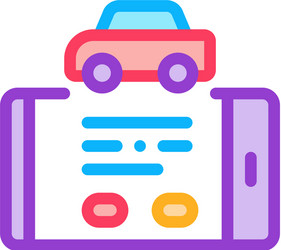 car control phone app icon outline vector