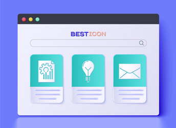 set light bulb with concept idea document vector image