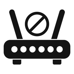 wifi router showing no connection symbol vector image