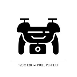 2d glyph style drone solid icon vector