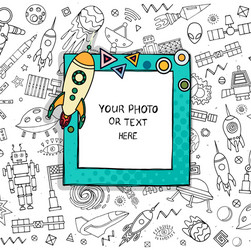 Beautiful template hand drawn frames Royalty Free Vector