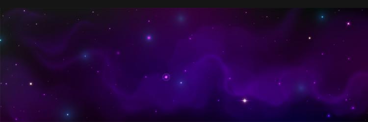 deep purple outer space with starry sparkles vector image