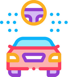 help for driving car icon outline vector