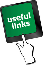 useful links keyboard button - business concept vector image