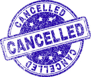 Cancelled Stamp Seal - Textured Vector Image