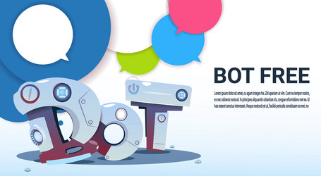chat bot free robot virtual assistance of website vector image