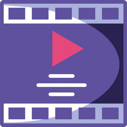 frame with play button on white background vector image