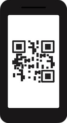 QR Code Scanning Symbol vector image