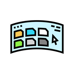 virtual user interface augmented reality color vector image