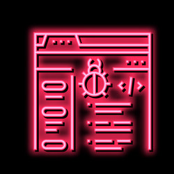 virus coding development neon glow icon vector image
