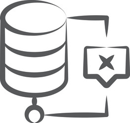 database hosting vector image