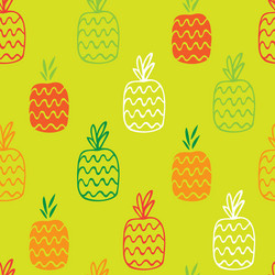 pineapples seamless pattern vector image