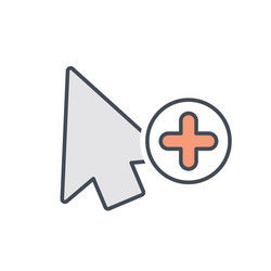 add arrow cursor mouse pointer icon vector image