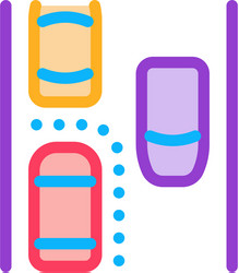 parking help system icon outline vector