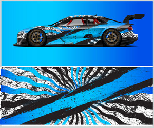 Race Car Vehicle Wrap Vector Image