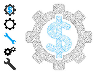 web net financial options icon with simple symbols vector image