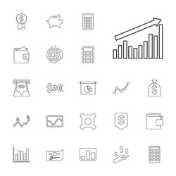 22 economy icons vector