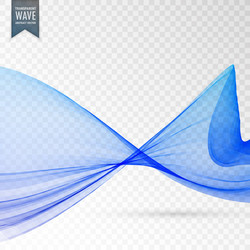 Blue wave transparent effect background Royalty Free Vector