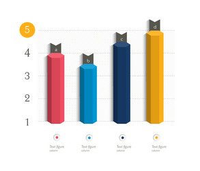 3d chart graph info graphics element vector