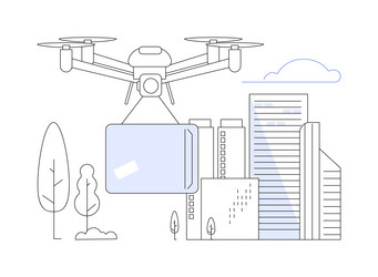 5g drones abstract concept vector