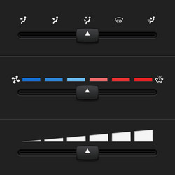 car dashboard elements with level sliders vector