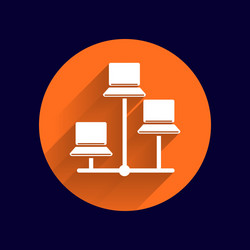 network - icon networking wired lan web vector image