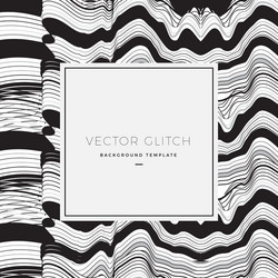 abstract glitch background card or banner vector