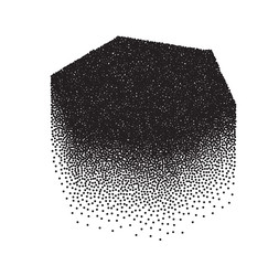 abstract hexagonal dotted pattern in black vector image