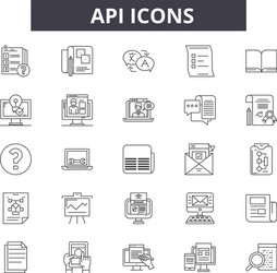 api line icons for web and mobile design editable vector