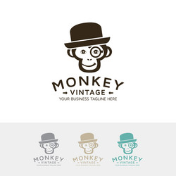 Cheerful monkey Royalty Free Vector Image - VectorStock