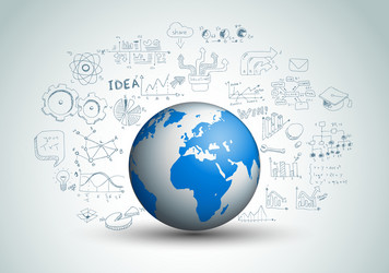 idea concept layout for brainstorming vector image