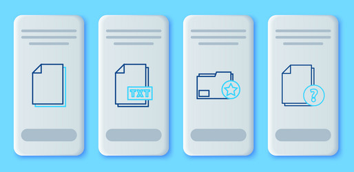 set line txt file document folder vector image