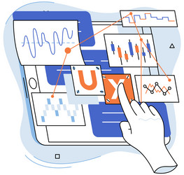 ux design metaphor user experience vector image