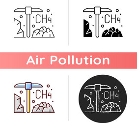 Coal mining process pixel perfect rgb color icons Vector Image