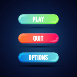 Colorful Button Set for Game UI vector image