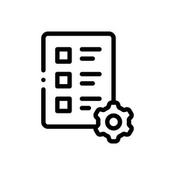 evaluation icon thin linear style design isolated vector image
