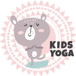 kids yoga vector