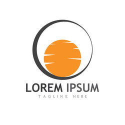 Sun icon logo template design Royalty Free Vector Image