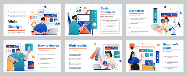 web design concept for presentation slide template vector image