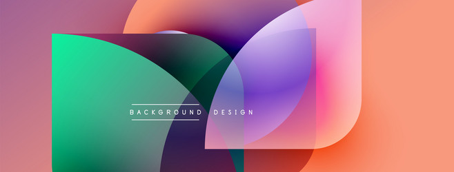 abstract colorful overlapping shapes create vector image