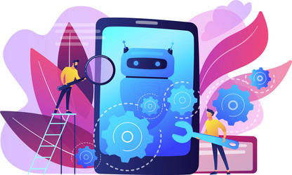 Chatbot app development concept vector