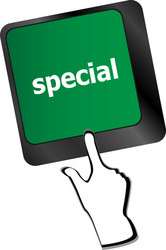 special button on laptop keyboard keys vector image