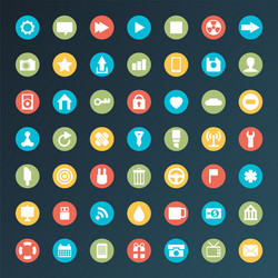 universal flat icons for web and mobile vector