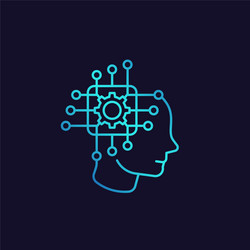 Artificial Neural Network AI vector image