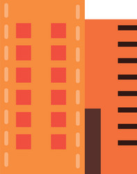 Building front facade line style icon Royalty Free Vector